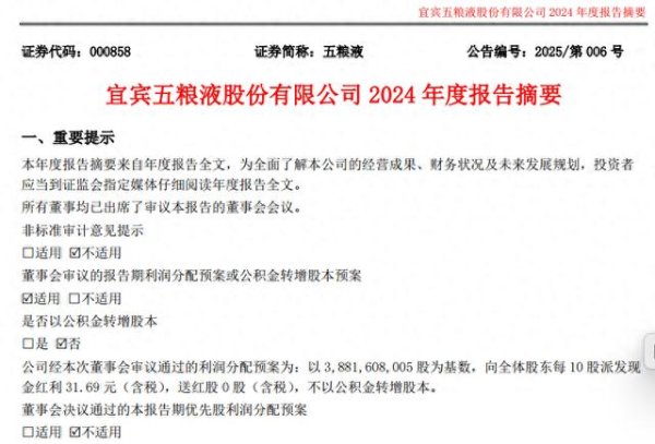 网上股票配资杠杆 五粮液2024年报发布：营收净利双增，年度分红223亿元